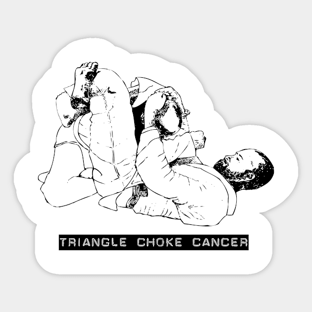 TRIANGLE CHOKE CANCER Sticker by ByronKingArt